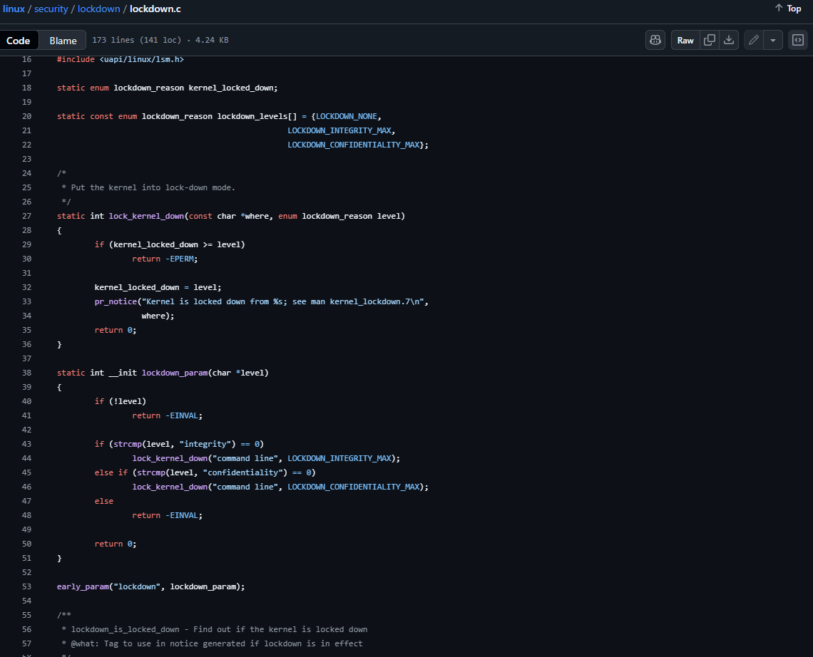 Part5: Kernel protection preventive mechanisms in Linux systems and methods for monitoring them (Lockdown Mode)